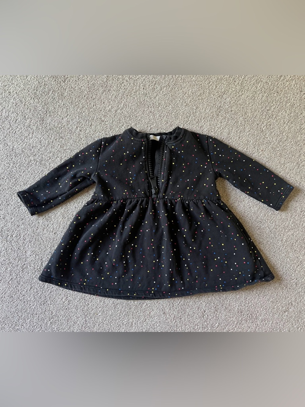 Stella McCartney Kids Black Polka Dot Long-Sleeve Dress, 5T